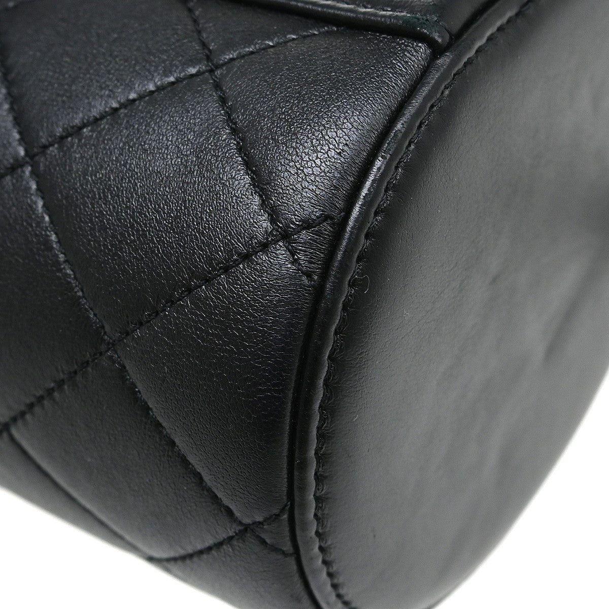 Chanel Side Note Vanity Case Quilted Lambskin Black Leather Shoulder Bag Bag (Pre-Owned)