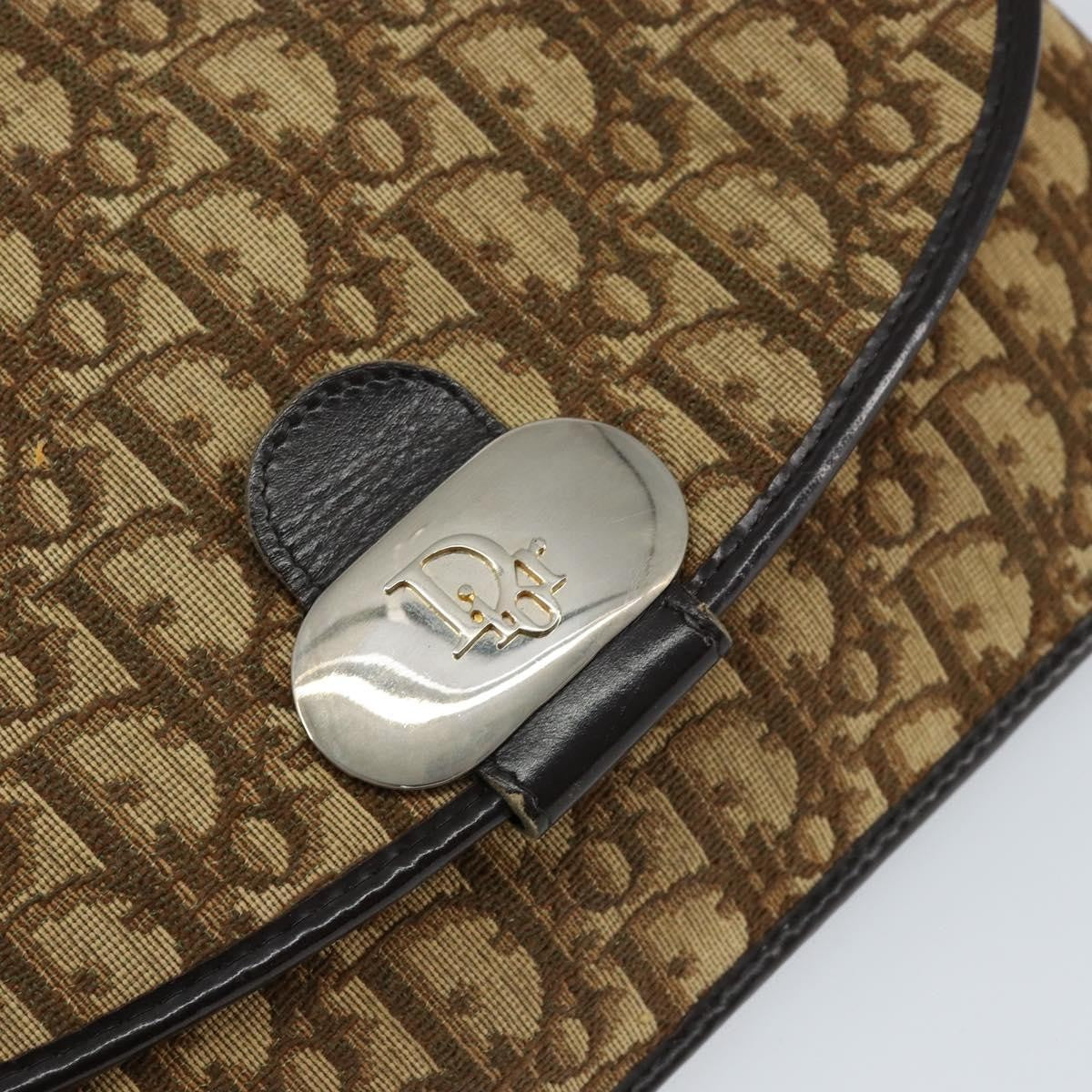 Christian Dior Vintage Trotter Canvas Beige Canvas Shoulder Bag Bag (Pre-Owned)