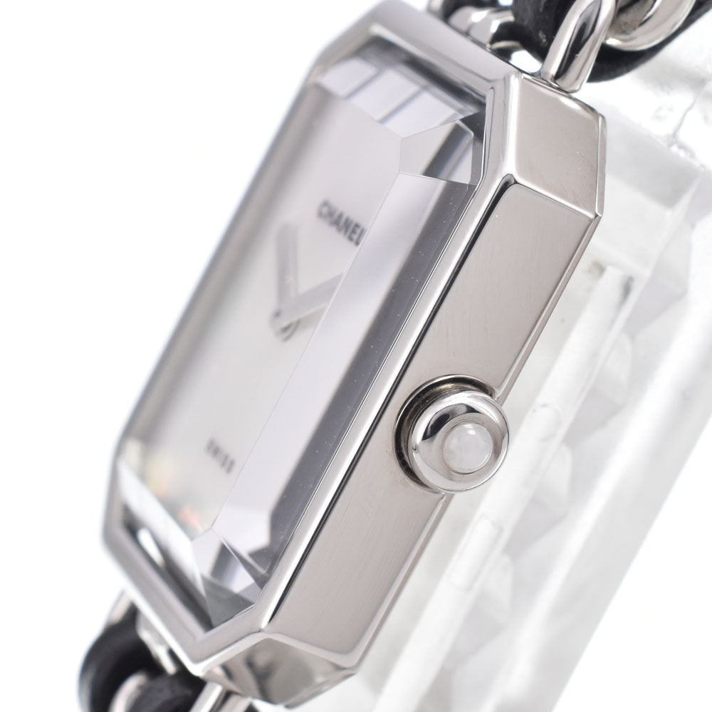 Chanel Premiere Rock Quartz Stainless Steel And Leather With Mother Of Pearl Watch (Pre-Owned)