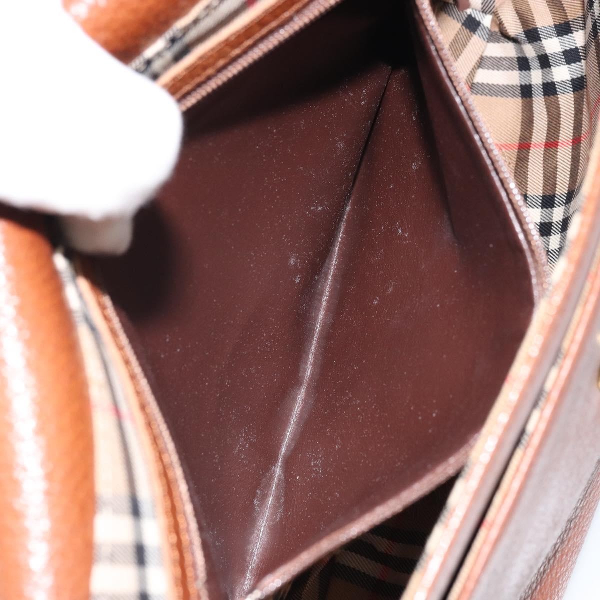 Burberry Vintage Leather Brown Leather Shoulder Bag Bag (Pre-Owned)
