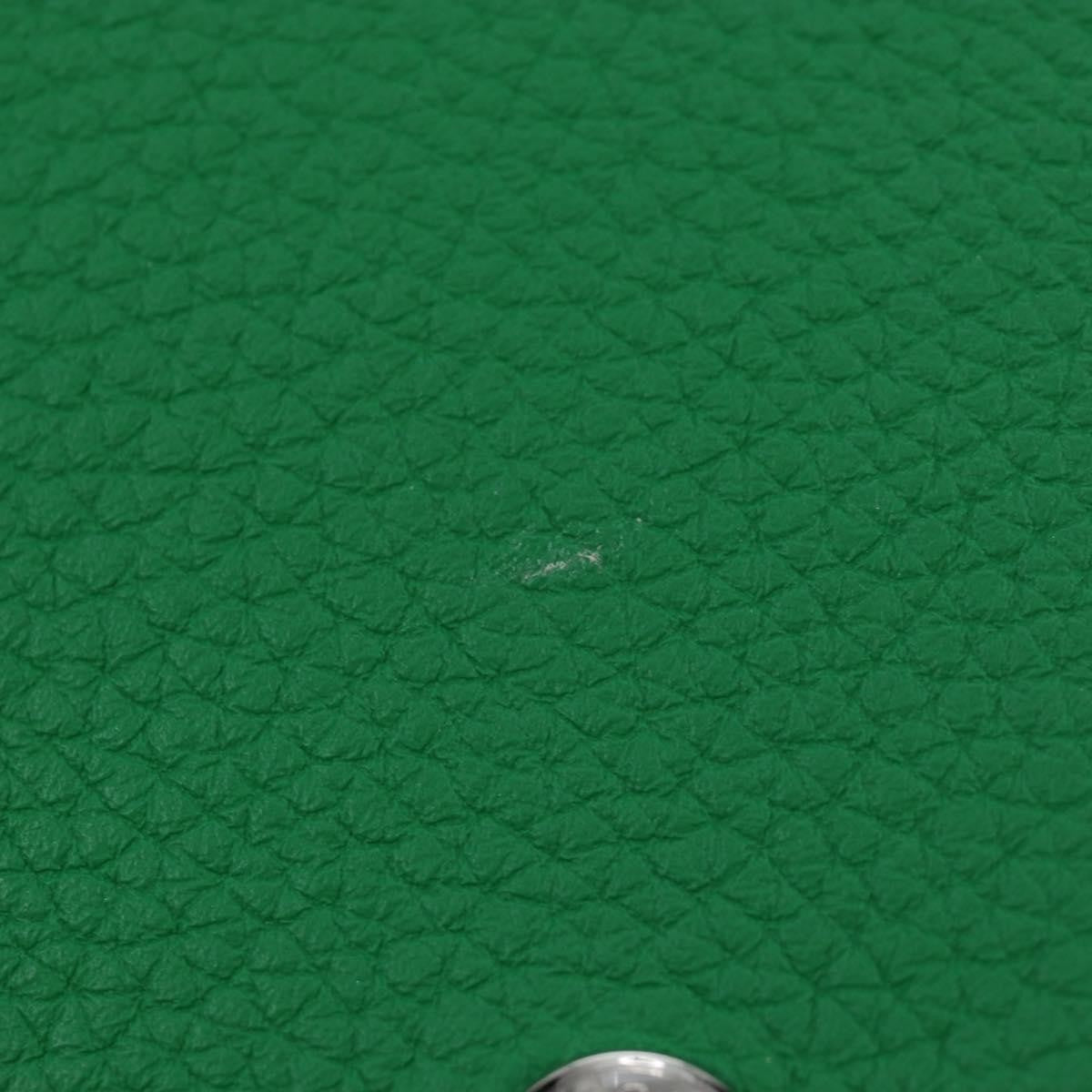 Hermes Ulysse Agenda Cover Leather Green Leather Wallets Accessory (Pre-Owned)