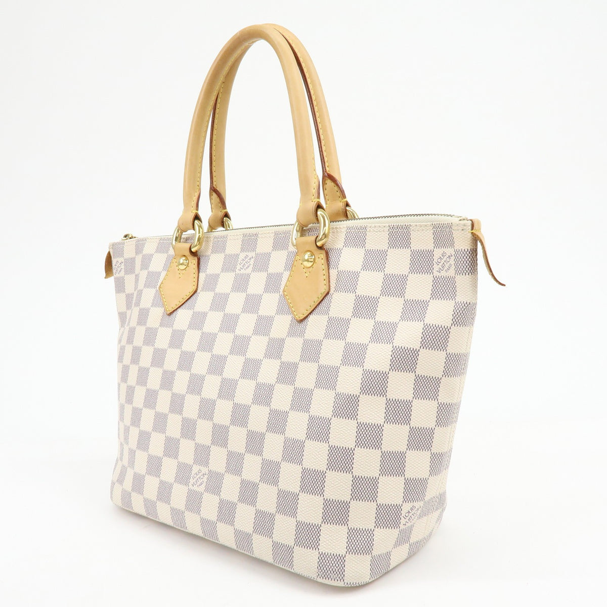 Louis Vuitton Saleya Damier Beige Canvas Handbag (Pre-Owned)