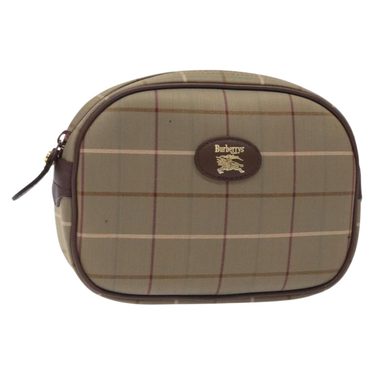 Burberry Nova Check Pochette Canvas Beige Canvas Clutche & Pouche Bag (Pre-Owned)