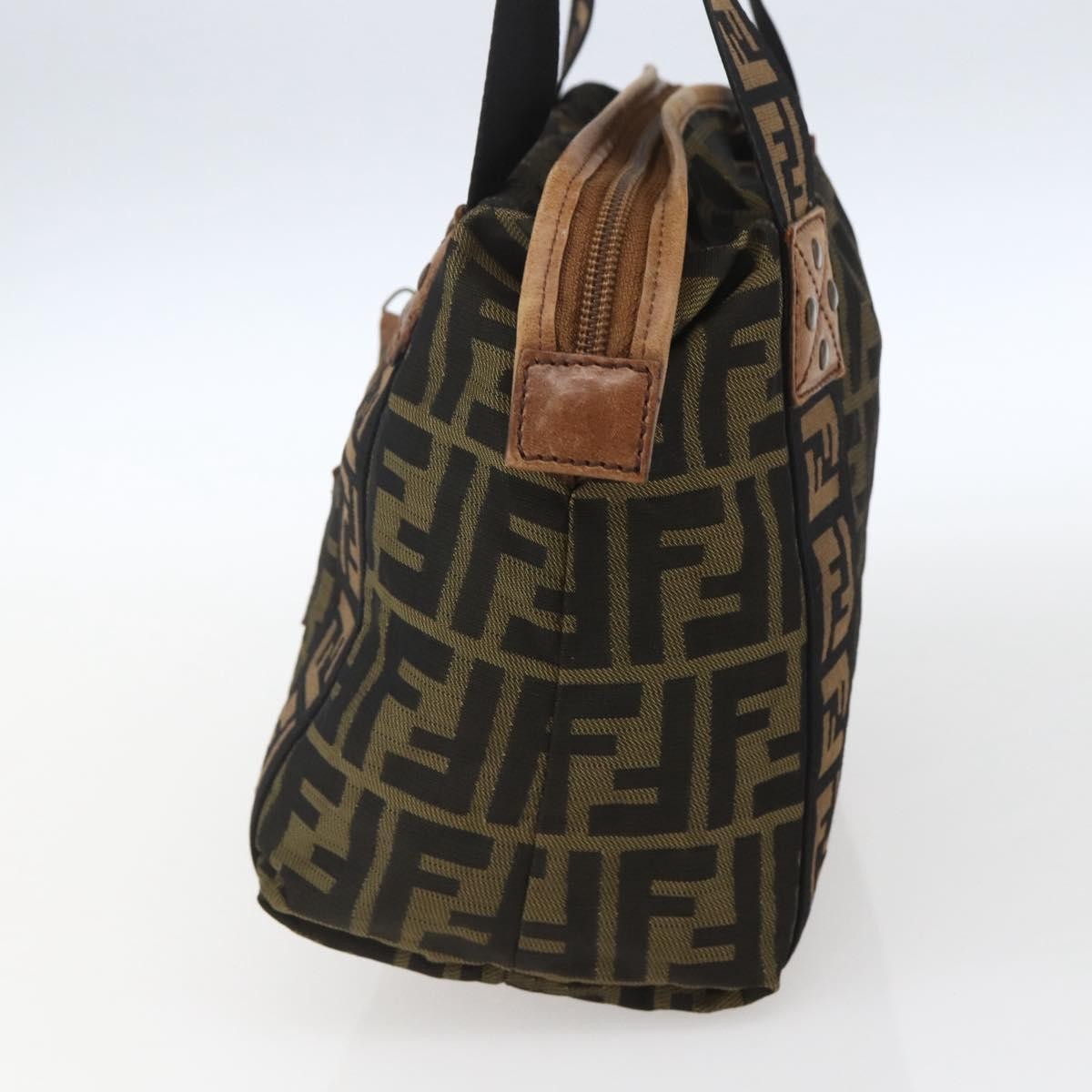 Fendi Vintage Ff Zip Zucca Canvas Brown Canvas Tote Bag Bag (Pre-Owned)