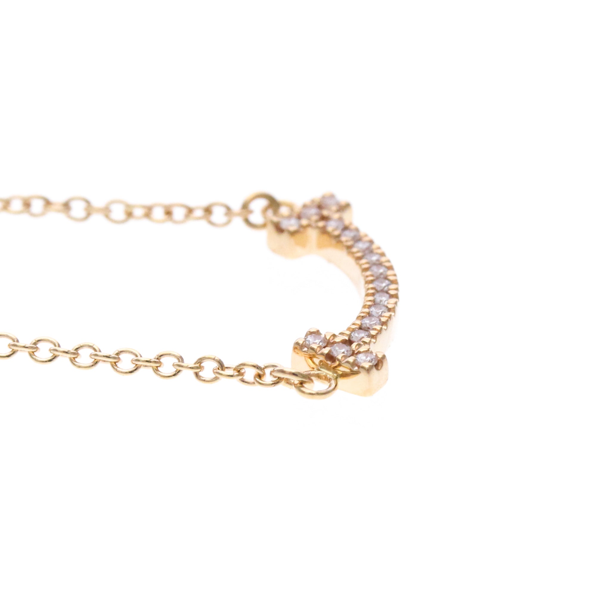 Tiffany & Co. T Smile Pendant 18K Rose Gold Pink Pink_Gold Necklace Jewelry (Pre-Owned)