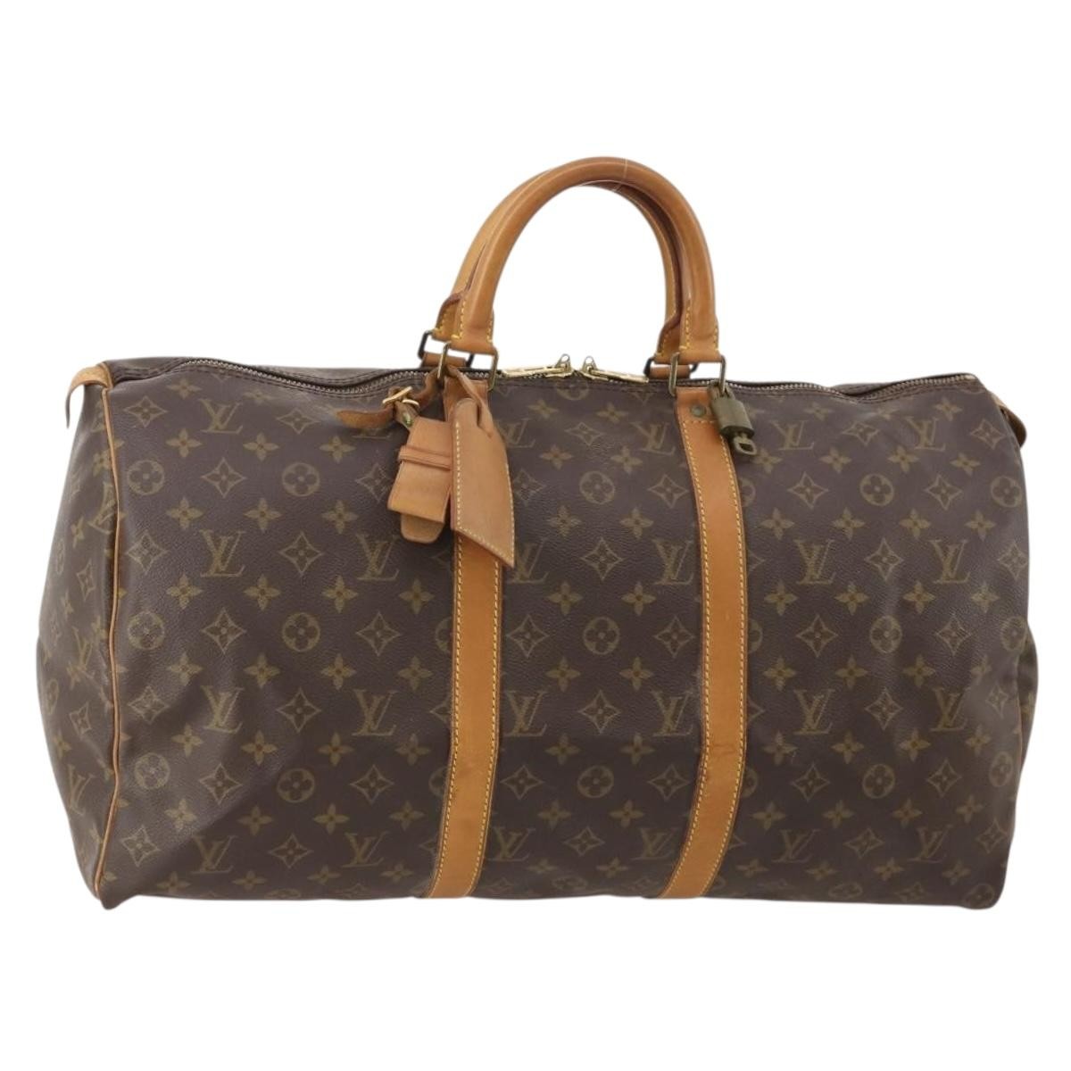 Louis Vuitton Keepall Monogram Canvas Brown Canvas Travel Bag Bag (Pre-Owned)
