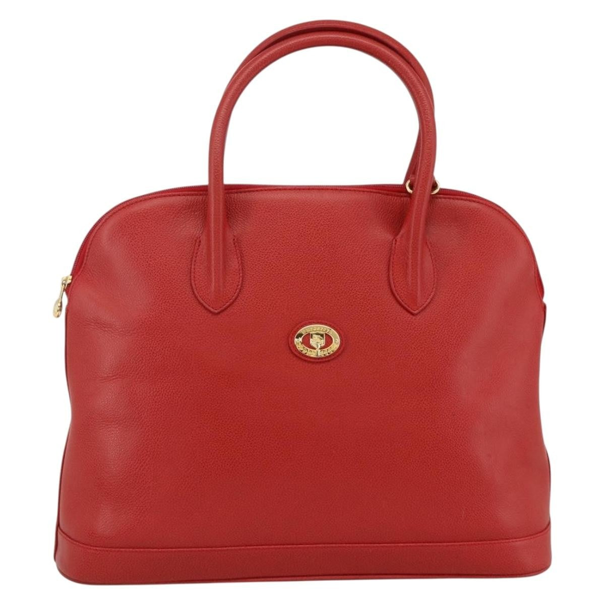 Burberry Vintage Leather Red Leather Handbag (Pre-Owned)
