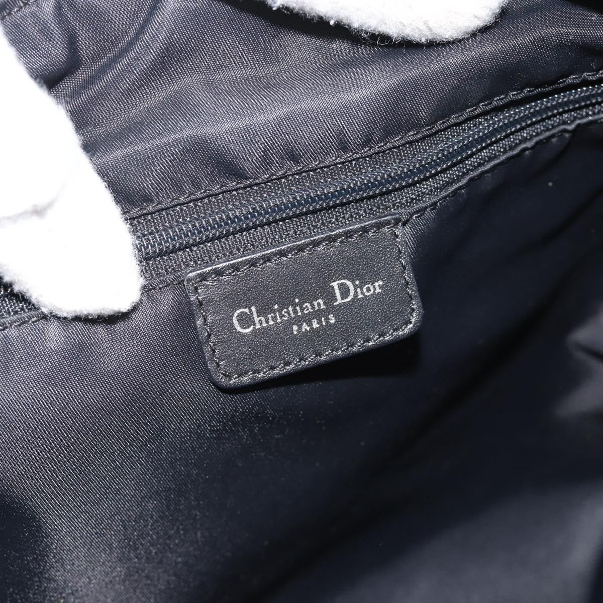 Christian Dior Vintage Trotter Messenger Diorissimo Canvas Black Canvas Shoulder Bag Bag (Pre-Owned)