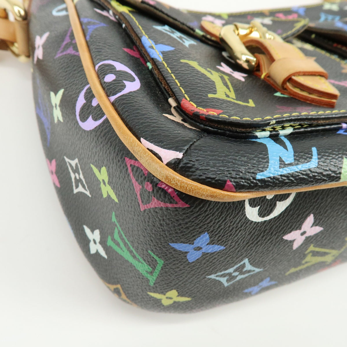 Louis Vuitton Lodge Monogram Multicolor Black Canvas Handbag (Pre-Owned)