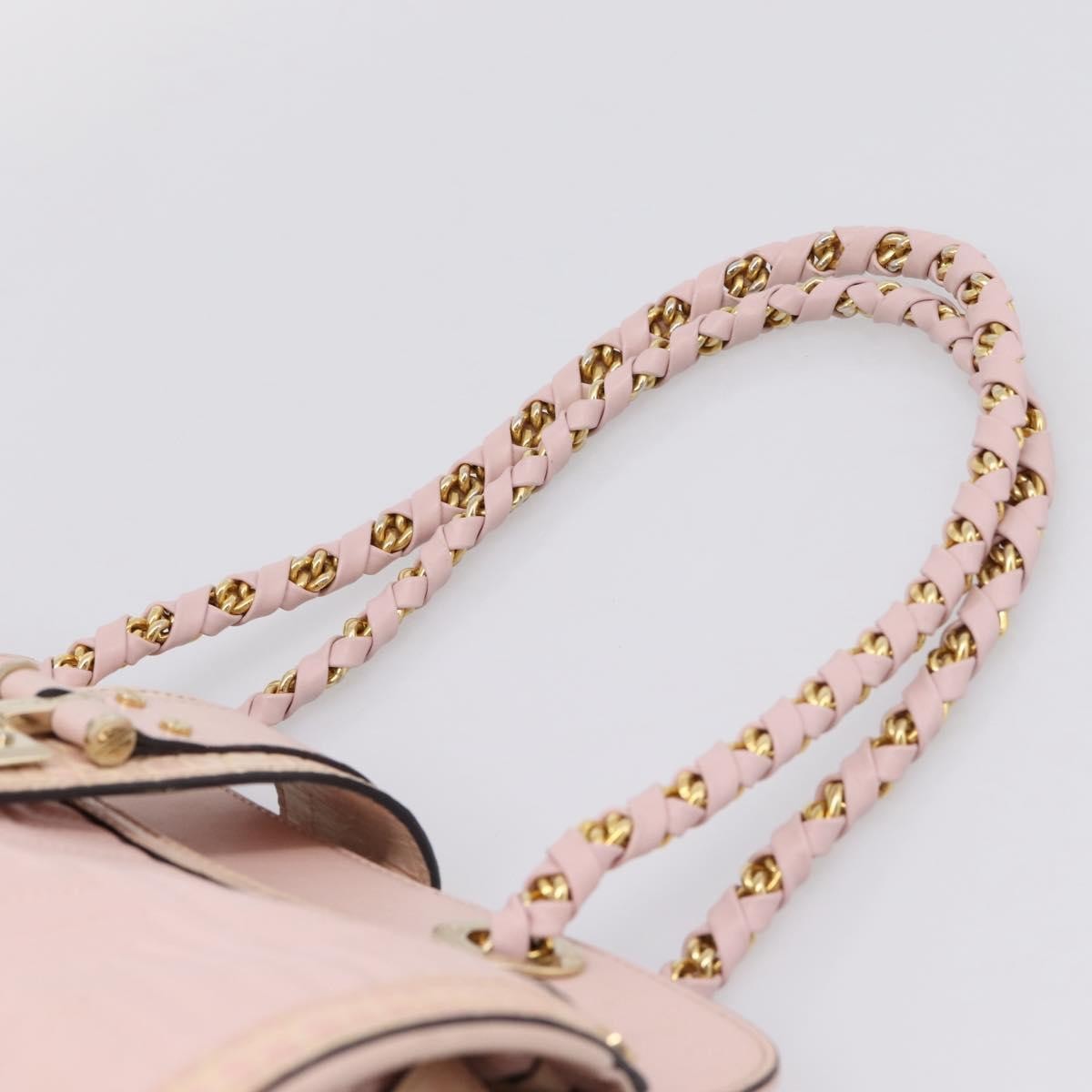 Versace Vintage Tote Leather Pink Leather Tote Bag Bag (Pre-Owned)