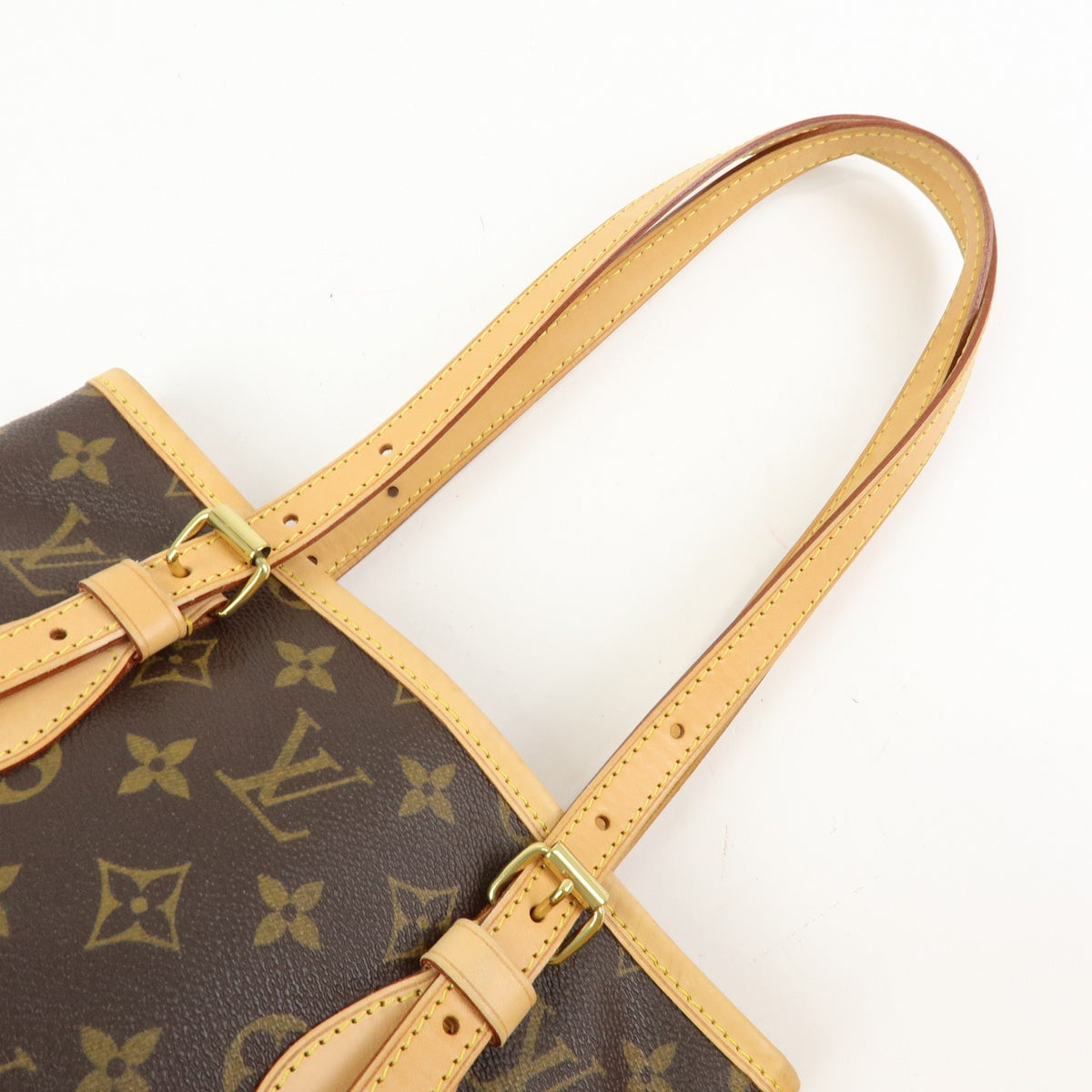 Louis Vuitton Petit Bucket Monogram Canvas Brown Canvas Handbag (Pre-Owned)