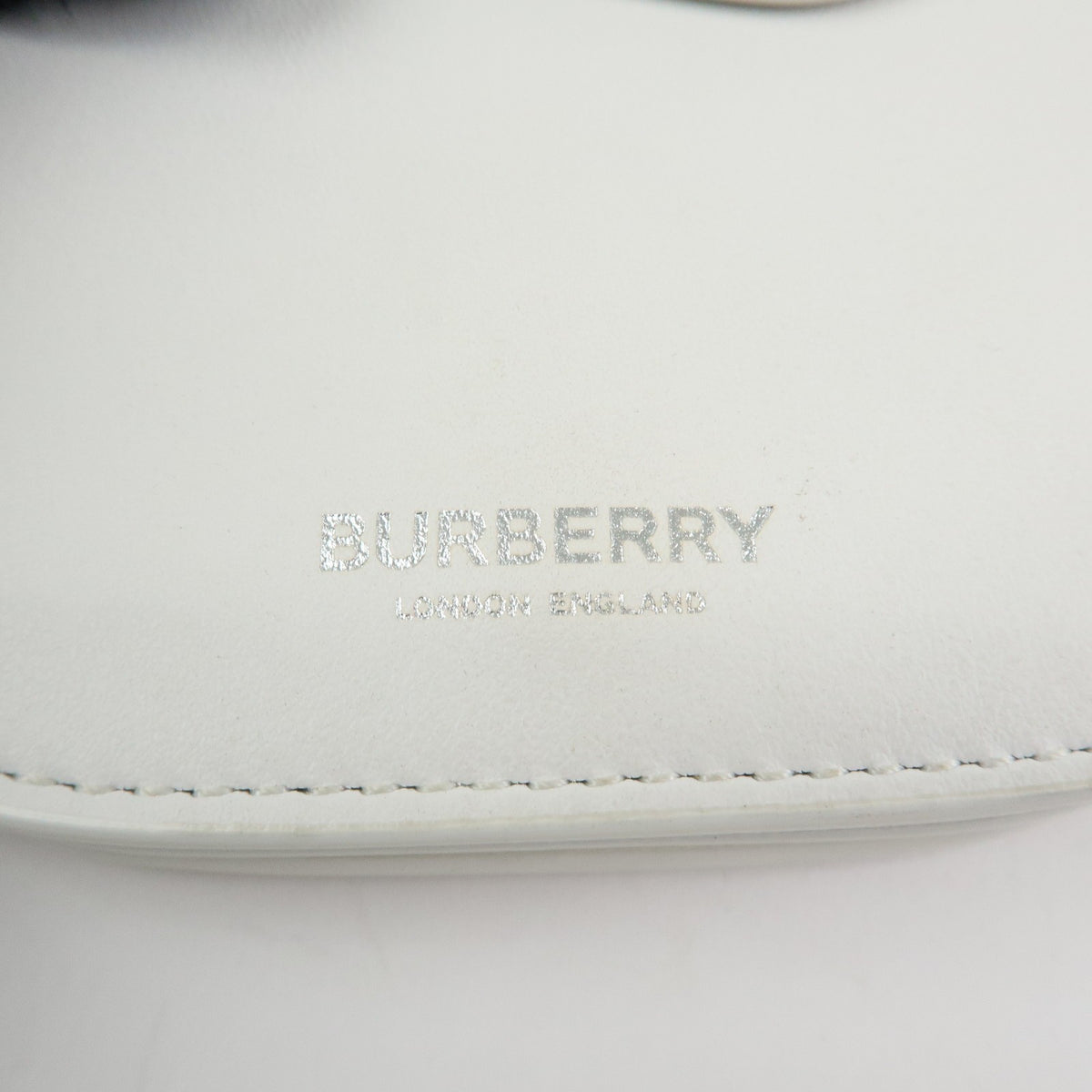 Burberry Olympia Flap Leather White Leather Handbag (Pre-Owned)