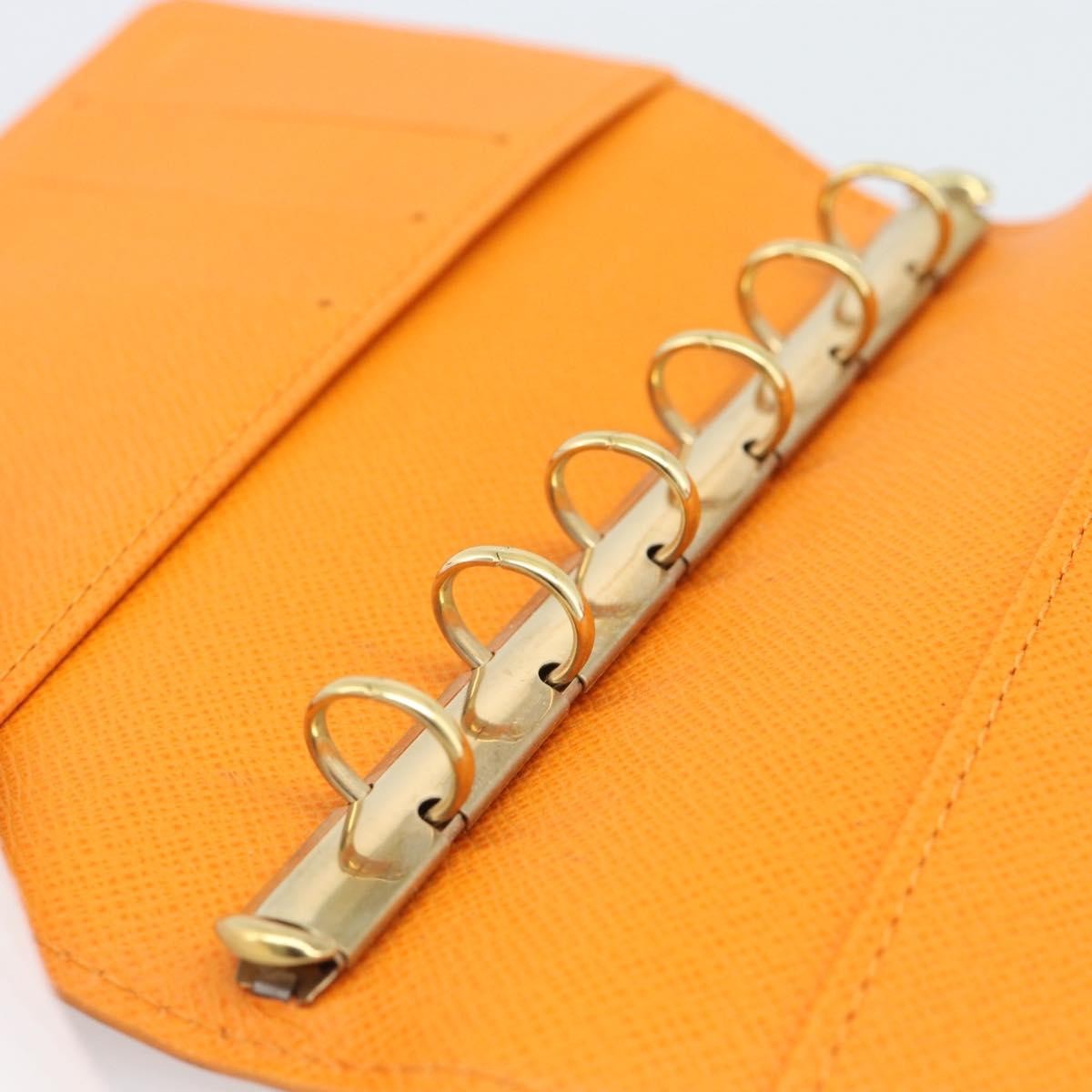 Louis Vuitton Agenda Cover Epi Orange Leather Clutche & Pouche Bag (Pre-Owned)