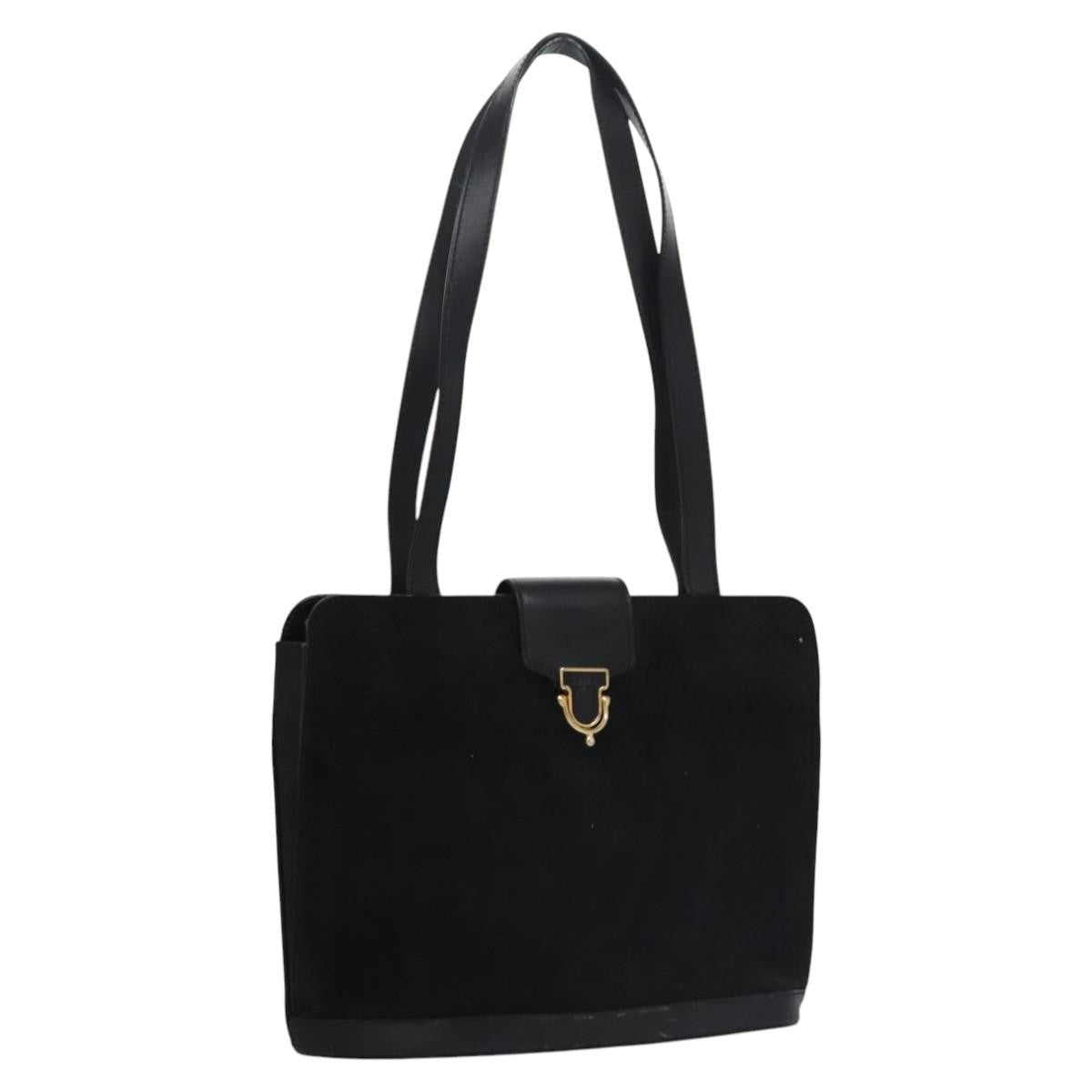 Celine Vintage Suede Black Suede Shoulder Bag Bag (Pre-Owned)