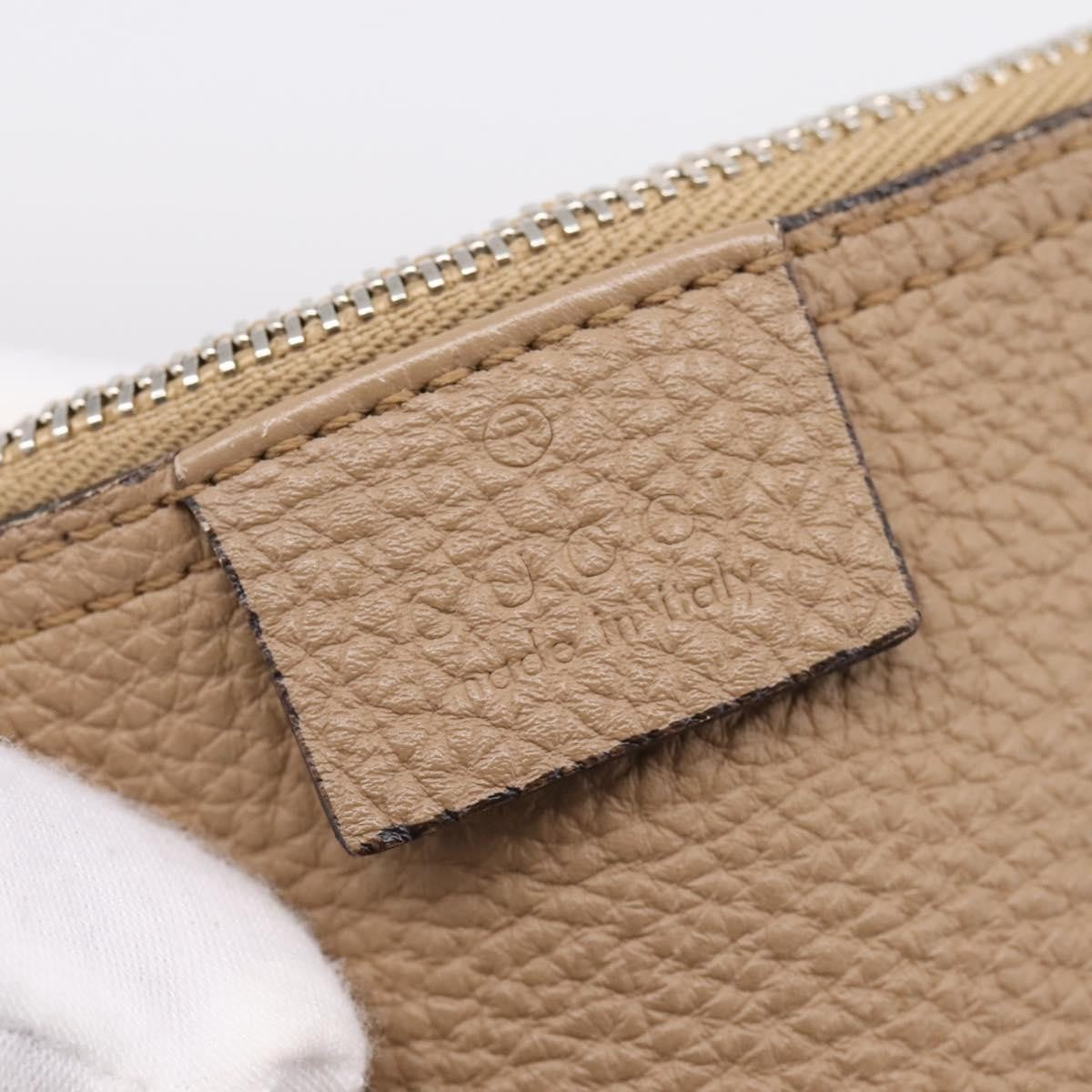 Gucci Jackie Soft Hobo Leather Beige Leather Shoulder Bag Bag (Pre-Owned)