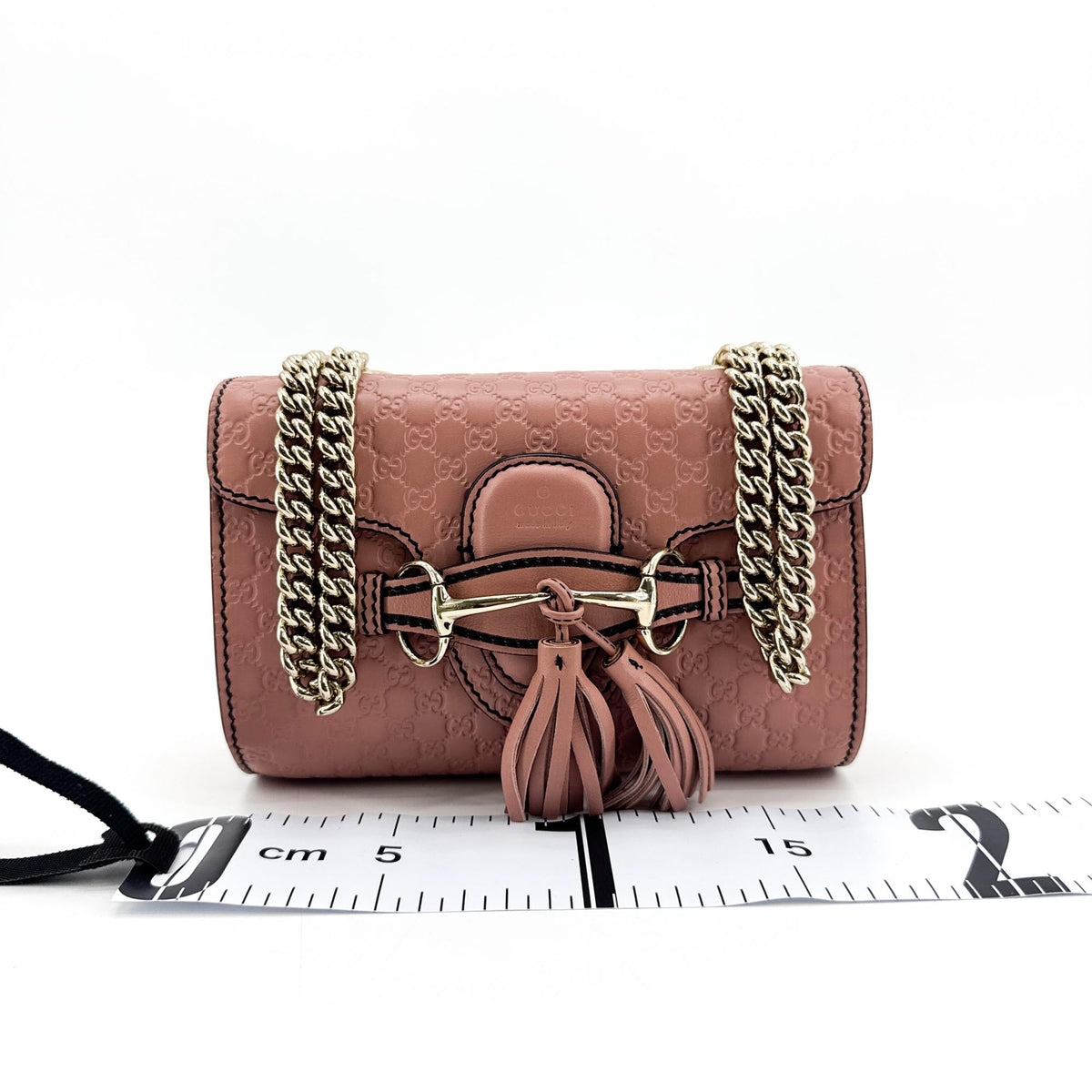Gucci Emily Chain Flap Guccissima Leather Pink Leather Shoulder Bag Bag (Pre-Owned)