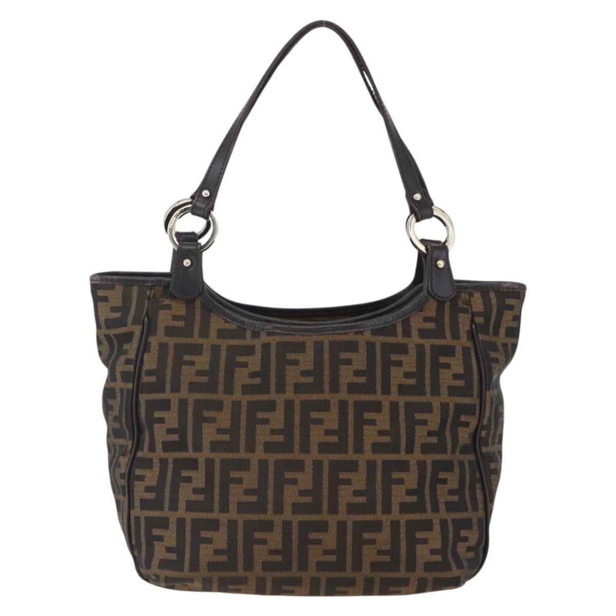 Fendi Chef Zucca Canvas Brown Canvas Tote Bag Bag (Pre-Owned)