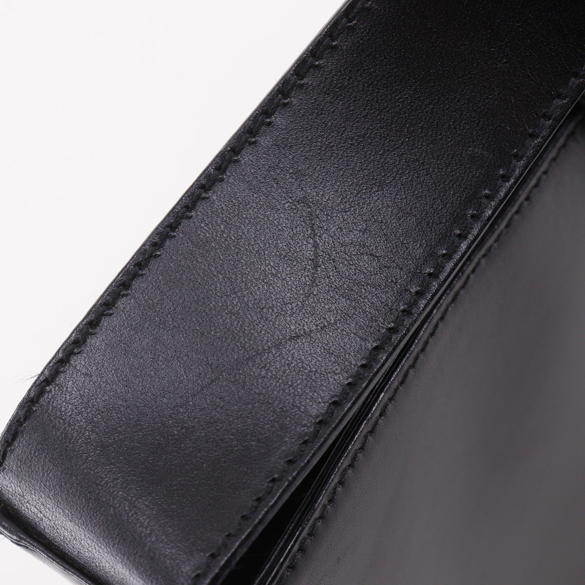 Burberry Shoulder Leather Black Leather Shoulder Bag Bag (Pre-Owned)
