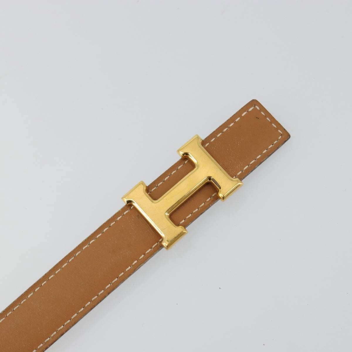 Hermes Constance Belt Leather Beige Leather Belts Accessory (Pre-Owned)