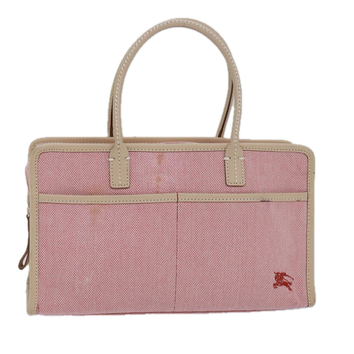 Burberry Blue Label Canvas Pink Canvas Handbag (Pre-Owned)