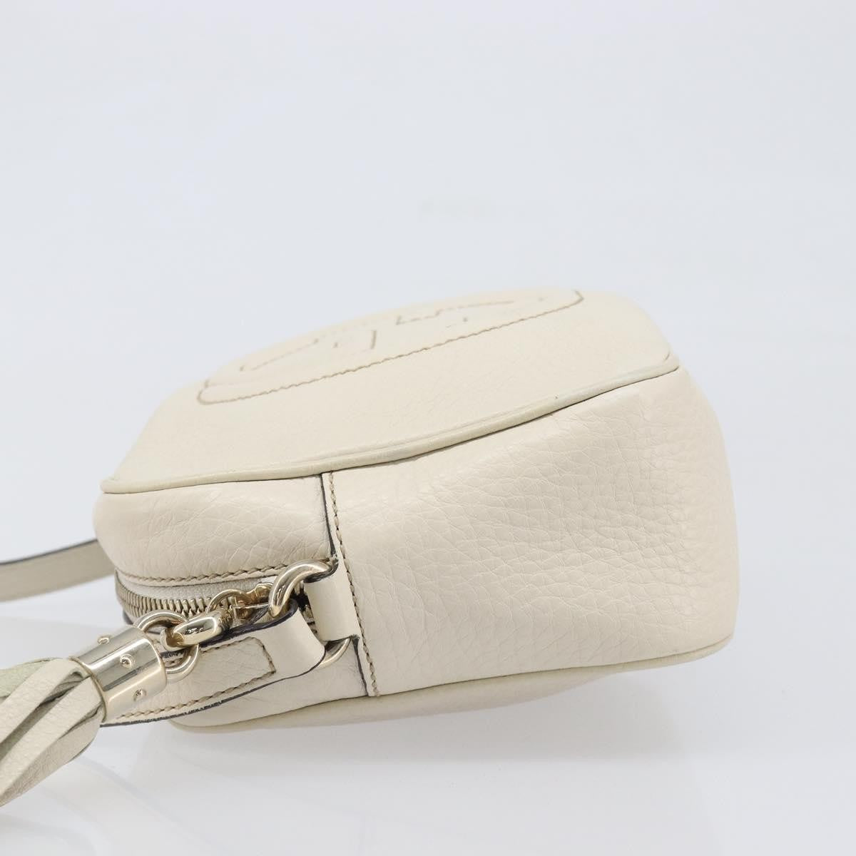 Gucci Soho Disco Leather White Leather Shoulder Bag Bag (Pre-Owned)