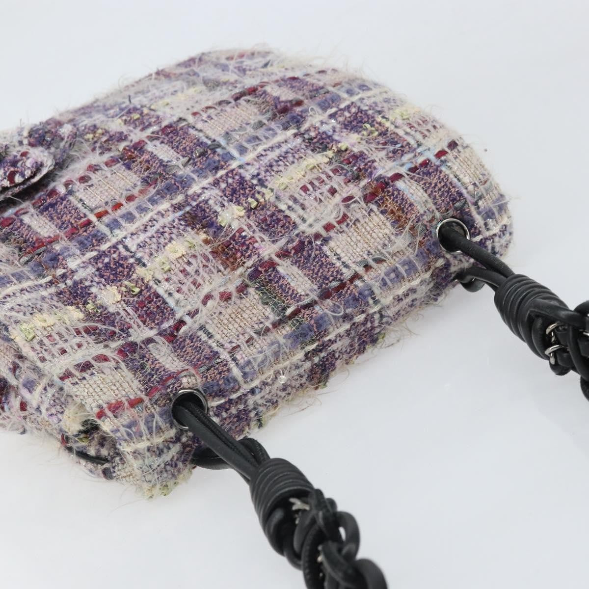 Chanel Camellia Messenger Tweed Multicolour Tweed Shoulder Bag Bag (Pre-Owned)