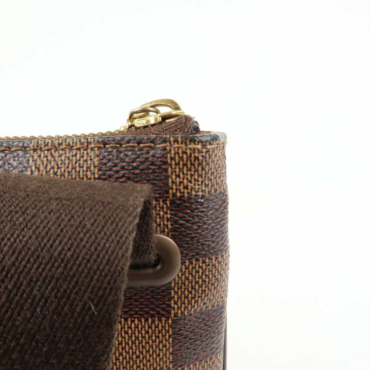 Louis Vuitton Brooklyn Pochette Plate Damier Brown Canvas Clutche & Pouche Bag (Pre-Owned)