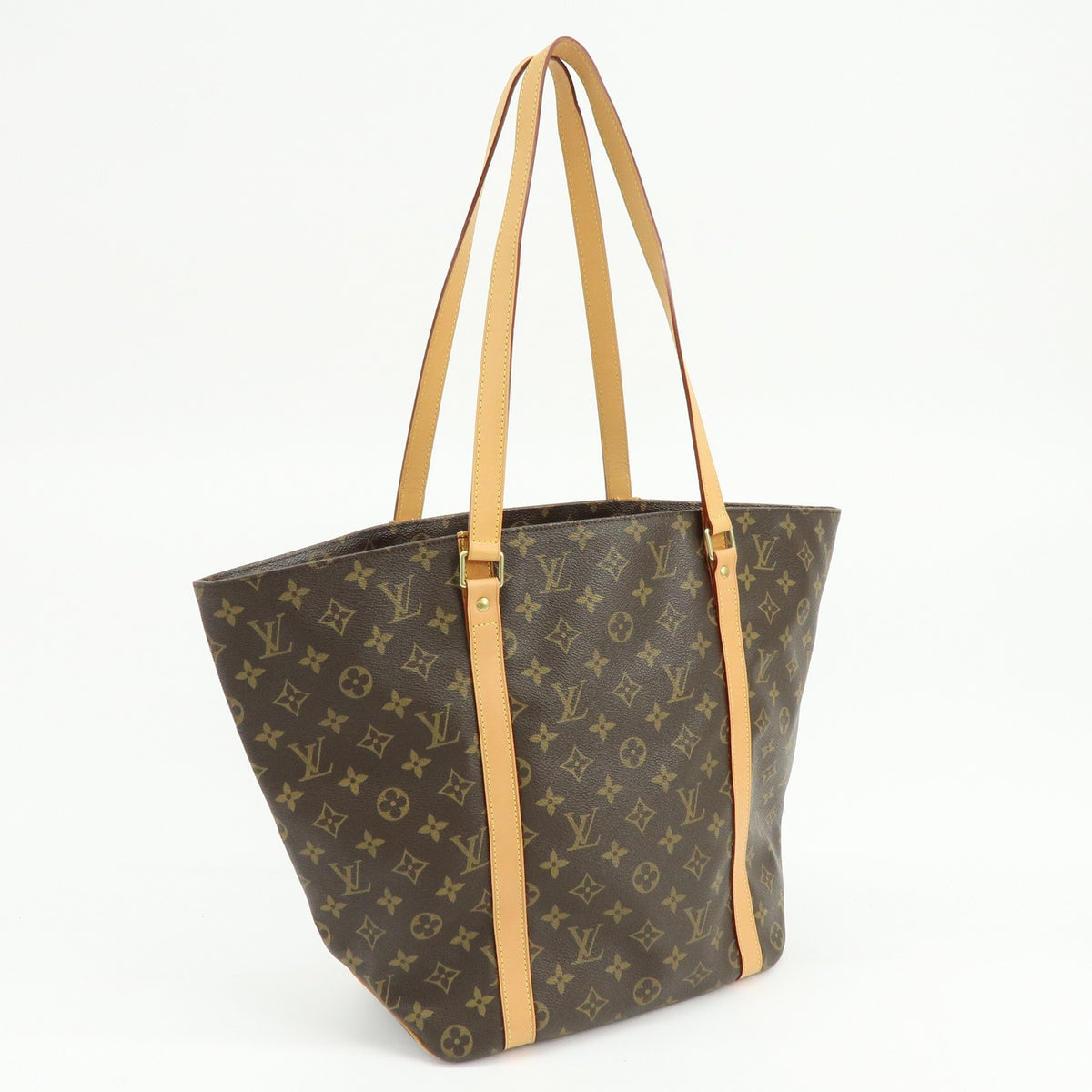 Louis Vuitton Shopping Sac Monogram Canvas Brown Canvas Handbag (Pre-Owned)