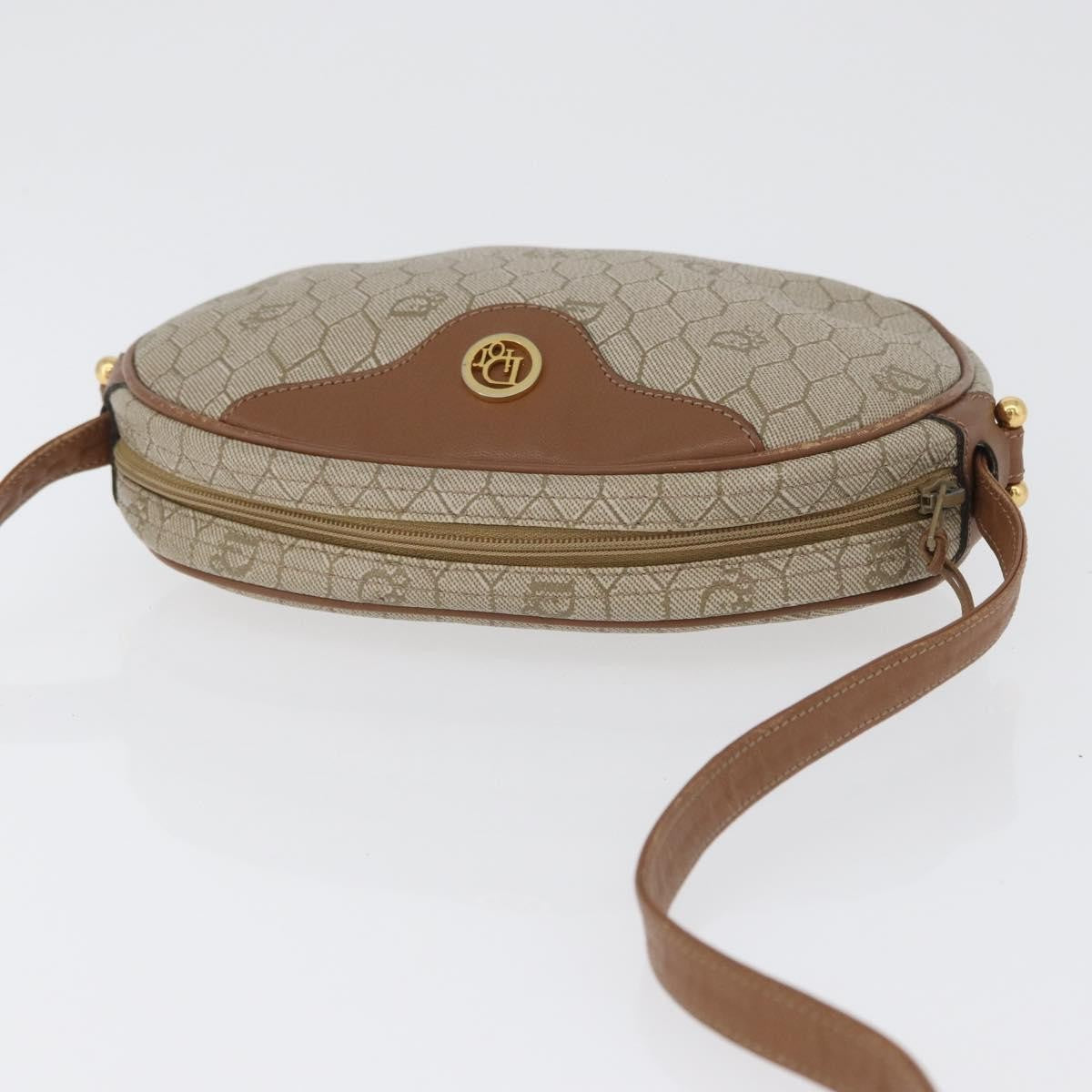 Christian Dior Vintage Honeycomb Canvas And Leather Beige Canvas Shoulder Bag Bag (Pre-Owned)