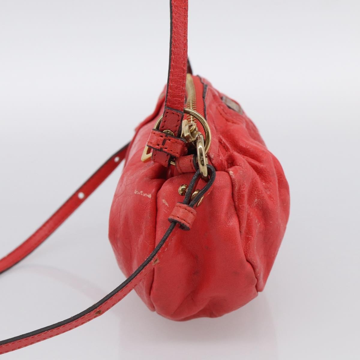 Chloe 2Way Shoulder Bag Leather Red Leather Shoulder Bag Bag (Pre-Owned)