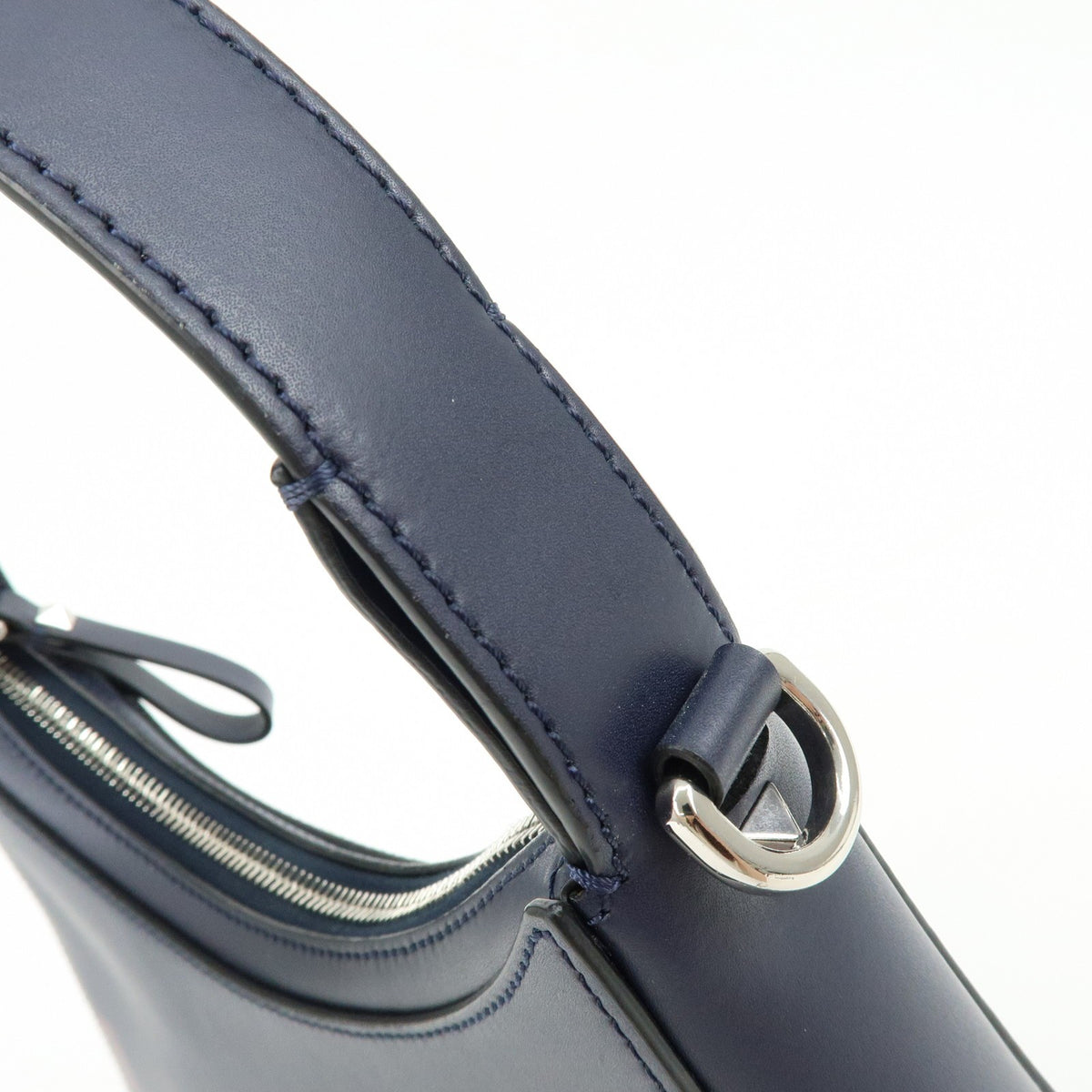 Valentino Garavani Vltn Hobo Printed Leather Navy Leather Shoulder Bag Bag (Pre-Owned)