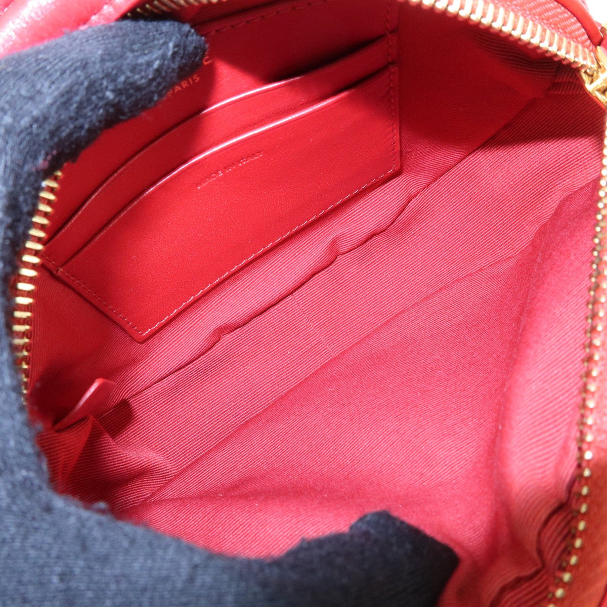 Celine C Charm Camera Quilted Leather Red Leather Handbag (Pre-Owned)