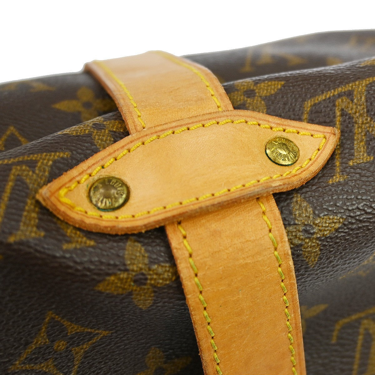 Louis Vuitton Saumur Monogram Brown Canvas Shoulder Bag Bag (Pre-Owned)