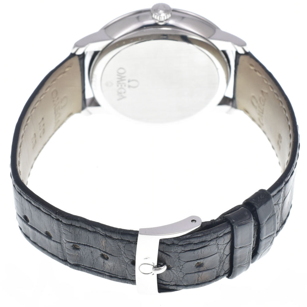 Omega De Ville Prestige Co-Axial Chronometer Automatic Stainless Steel And Alligator Watch (Pre-Owned)