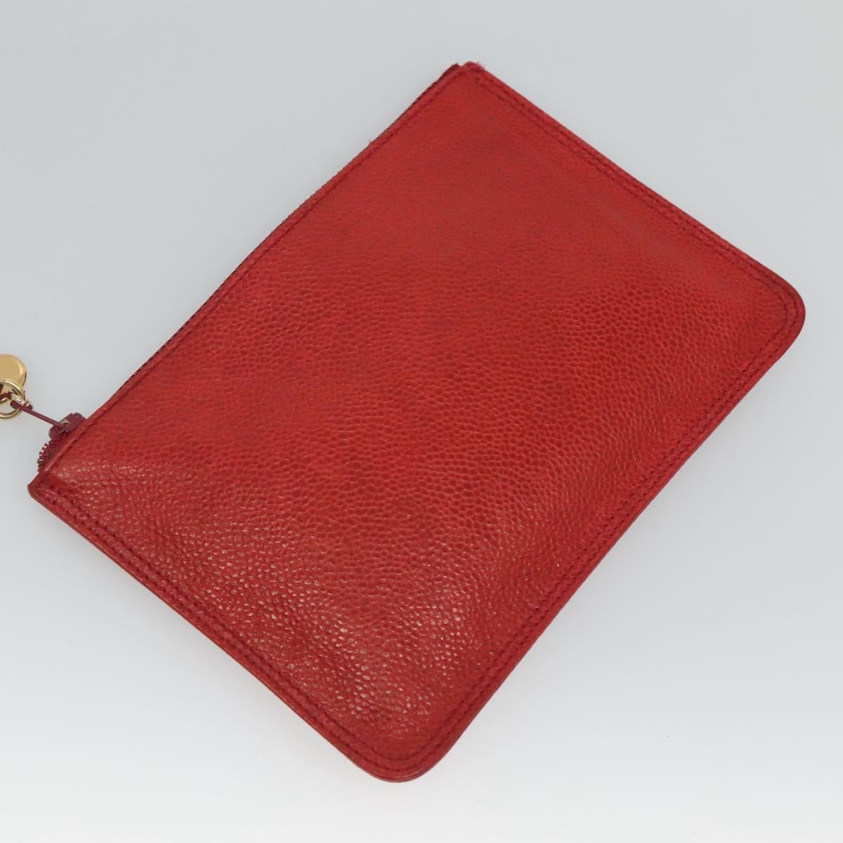 Chanel Vintage Caviar Red Leather Backpack Bag (Pre-Owned)