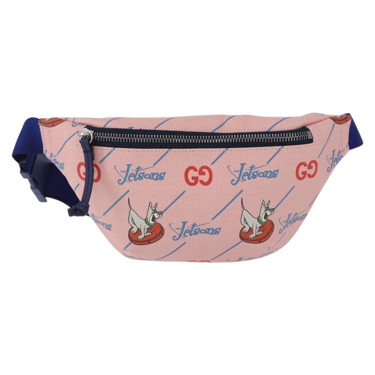 Gucci Children's Belt Bag Printed Gg Coated Canvas Pink Canvas Clutche & Pouche Bag (Pre-Owned)