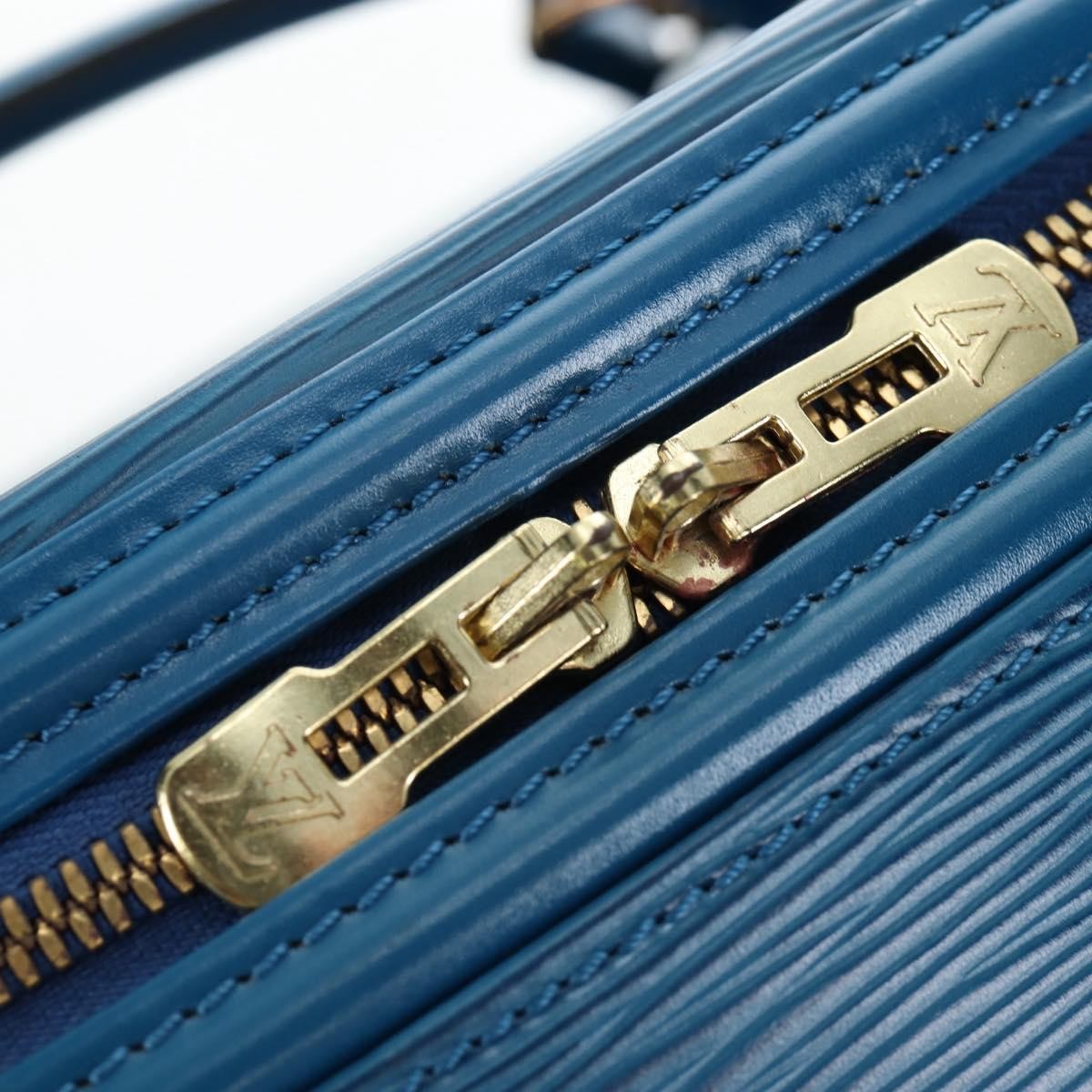 Louis Vuitton Nice Train Case Epi Leather Blue Leather Handbag (Pre-Owned)