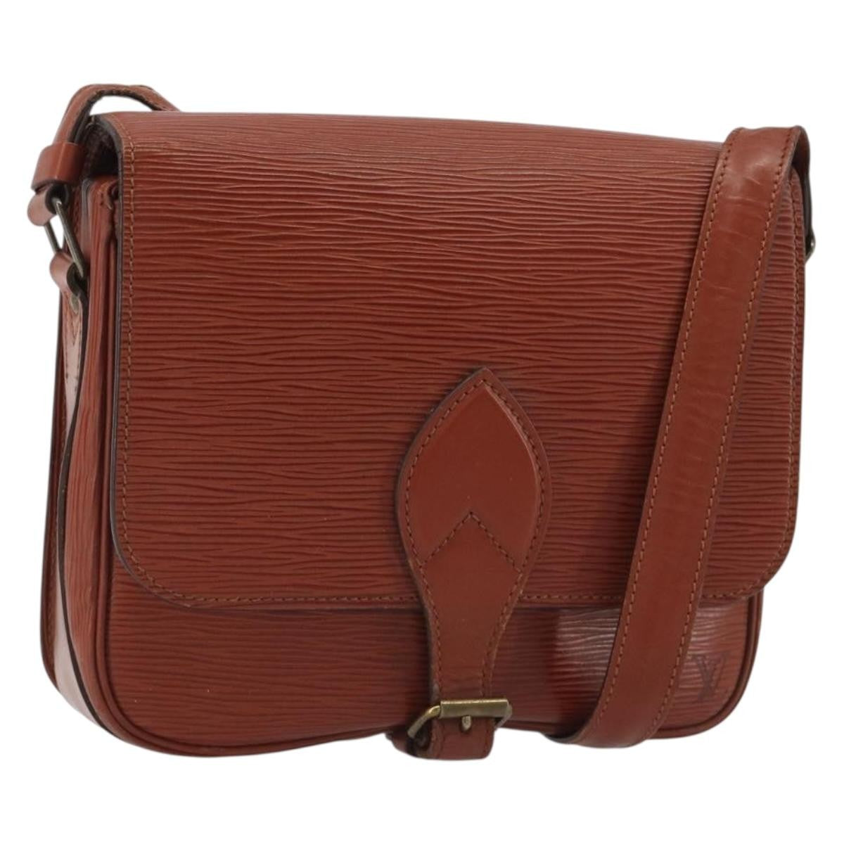 Louis Vuitton Cartouchiere Epi Leather Brown Leather Shoulder Bag Bag (Pre-Owned)