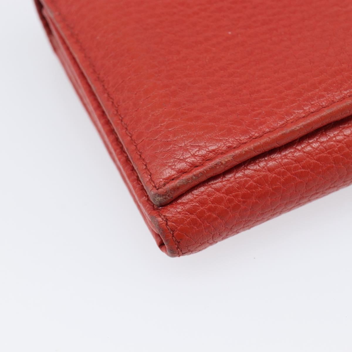 Gucci Swing Wallet On Strap Leather Red Leather Crossbody Bag Bag (Pre-Owned)
