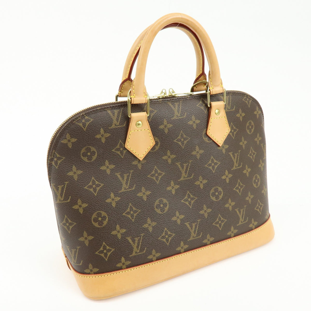 Louis Vuitton Alma Monogram Canvas Brown Canvas Handbag (Pre-Owned)