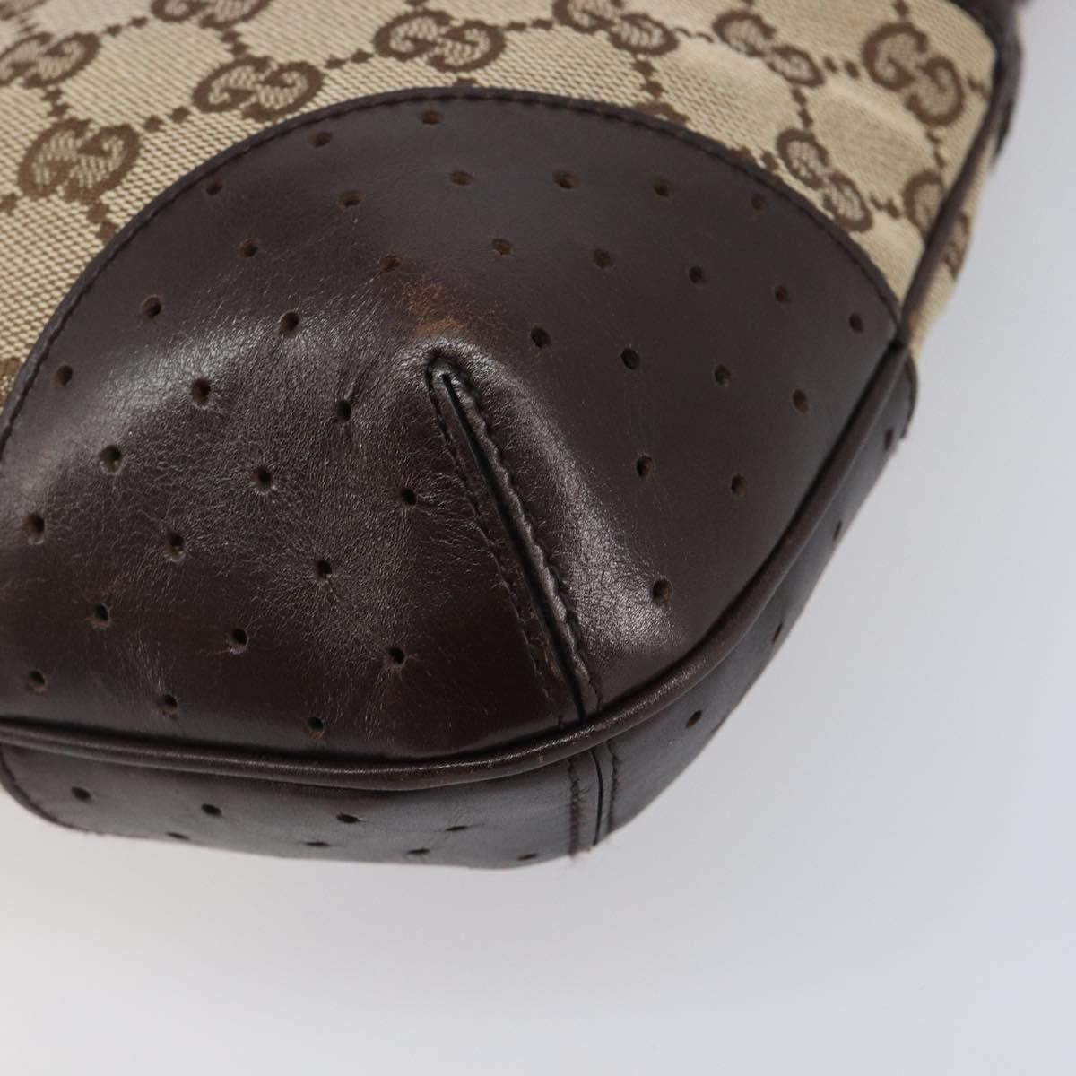 Gucci Reins Web Canvas Beige Canvas Shoulder Bag Bag (Pre-Owned)