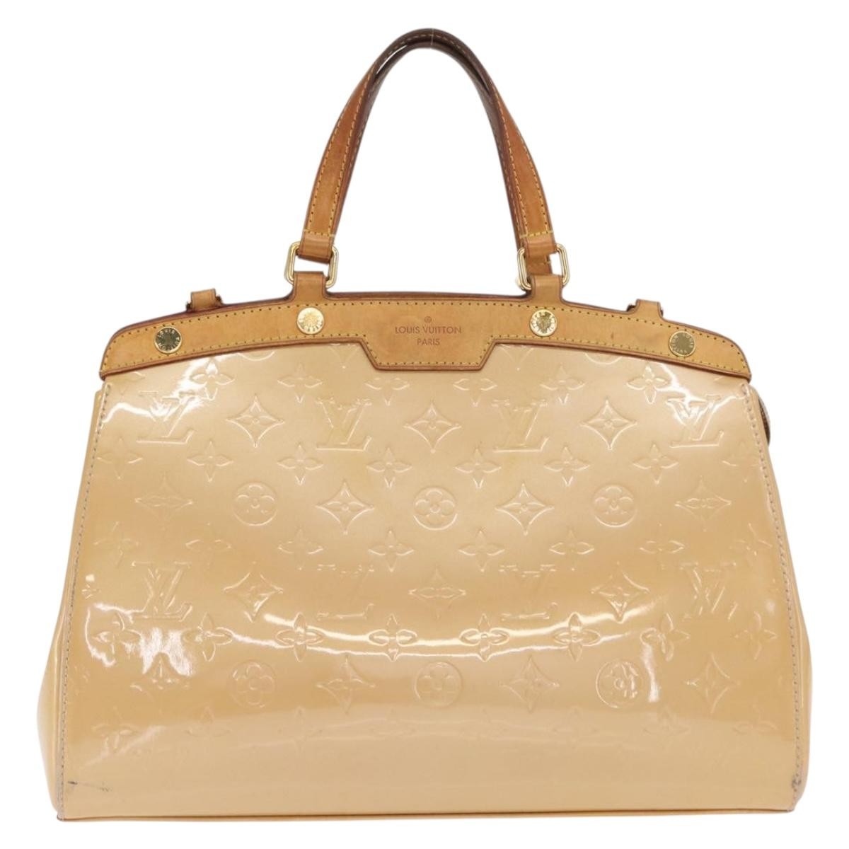 Louis Vuitton Blair Monogram Vernis Beige Patent_Leather Handbag (Pre-Owned)