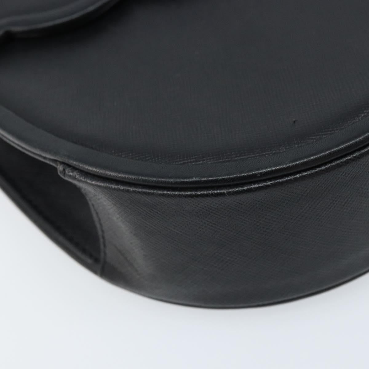 Saint Laurent Vintage Leather Black Leather Shoulder Bag Bag (Pre-Owned)