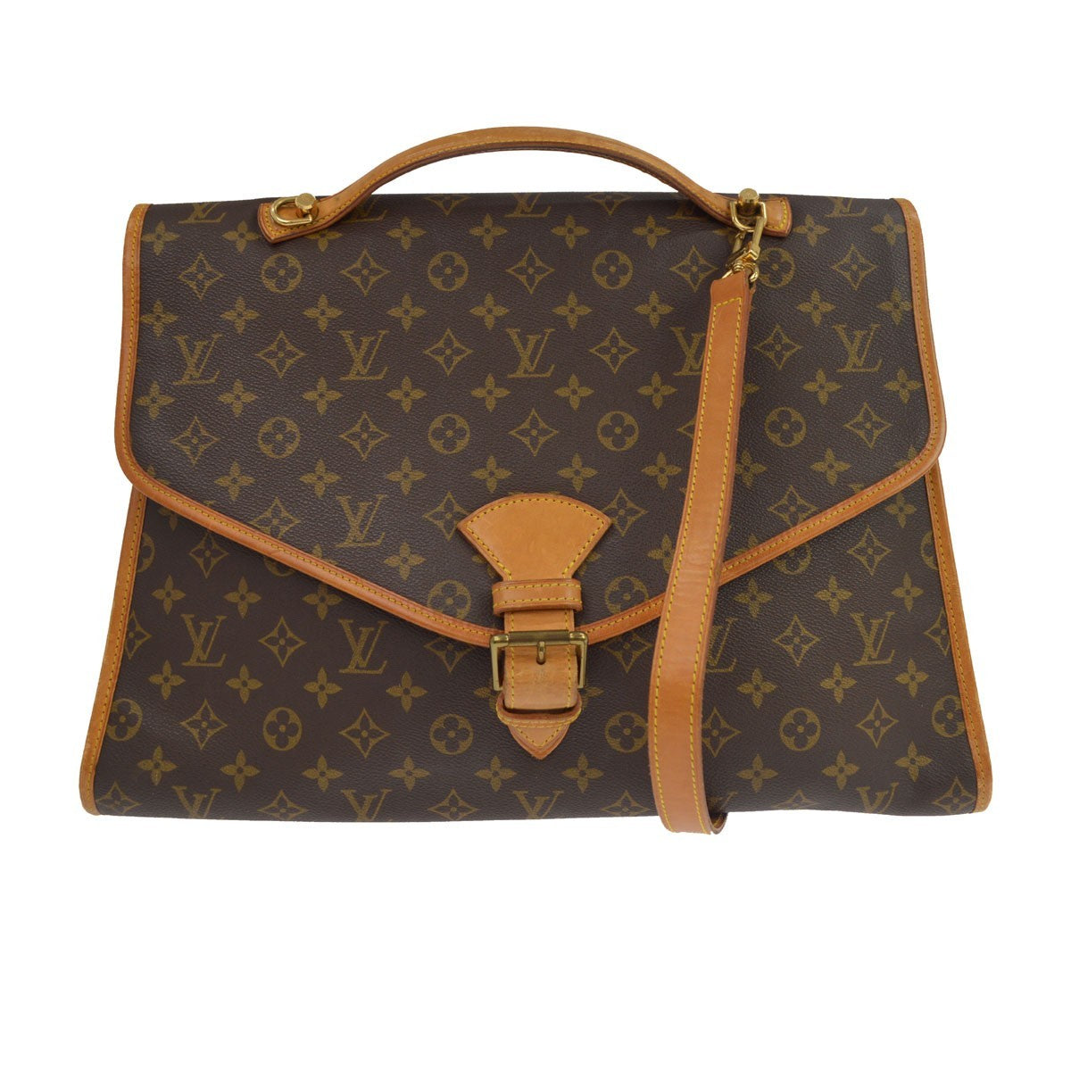 Louis Vuitton Beverly Monogram Canvas Brown Canvas Briefcase Bag (Pre-Owned)