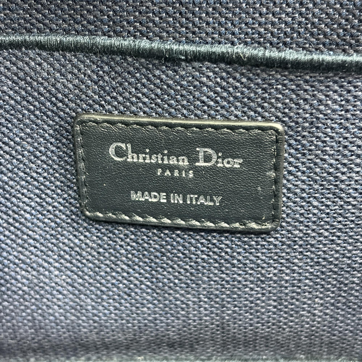 Christian Dior Diortravel Vanity Case Oblique Canvas Navy Canvas Handbag (Pre-Owned)
