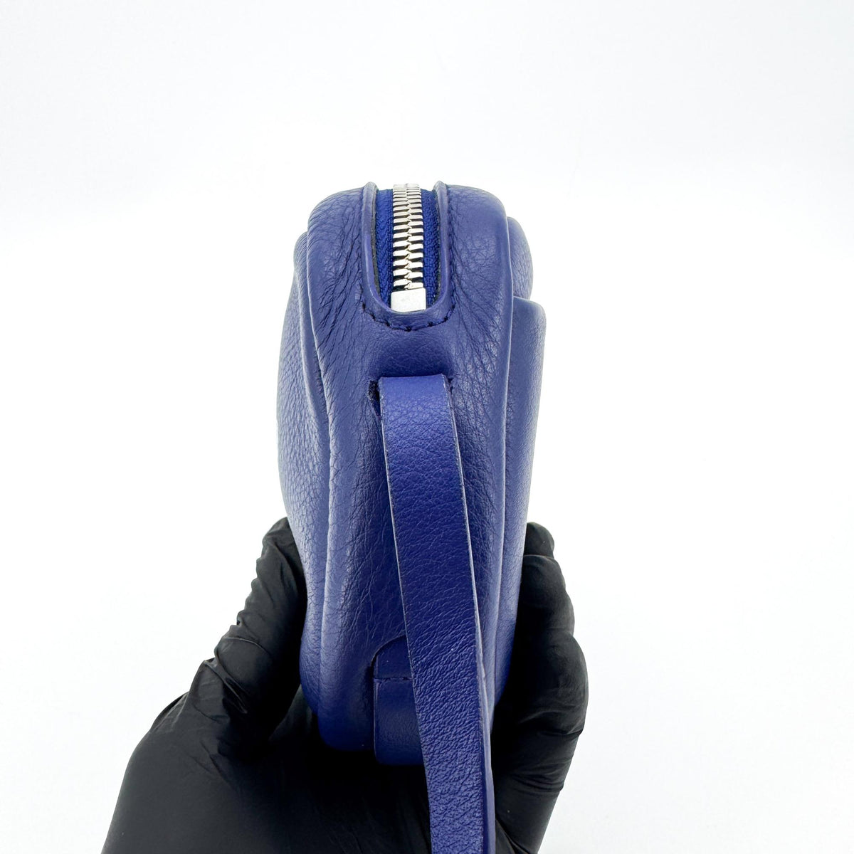 Balenciaga Everyday Camera Printed Leather Blue Leather Handbag (Pre-Owned)