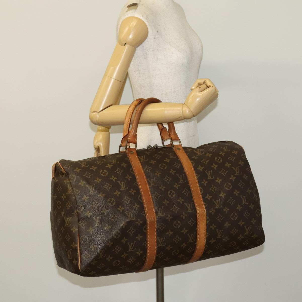 Louis Vuitton Keepall Monogram Canvas Brown Canvas Travel Bag Bag (Pre-Owned)