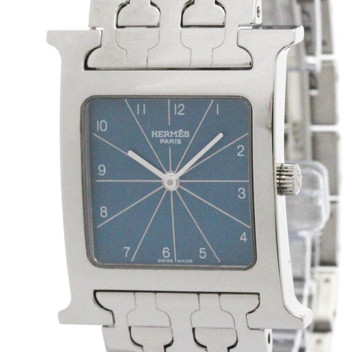 Hermes Heure H Quartz Stainless Steel Watch (Pre-Owned)