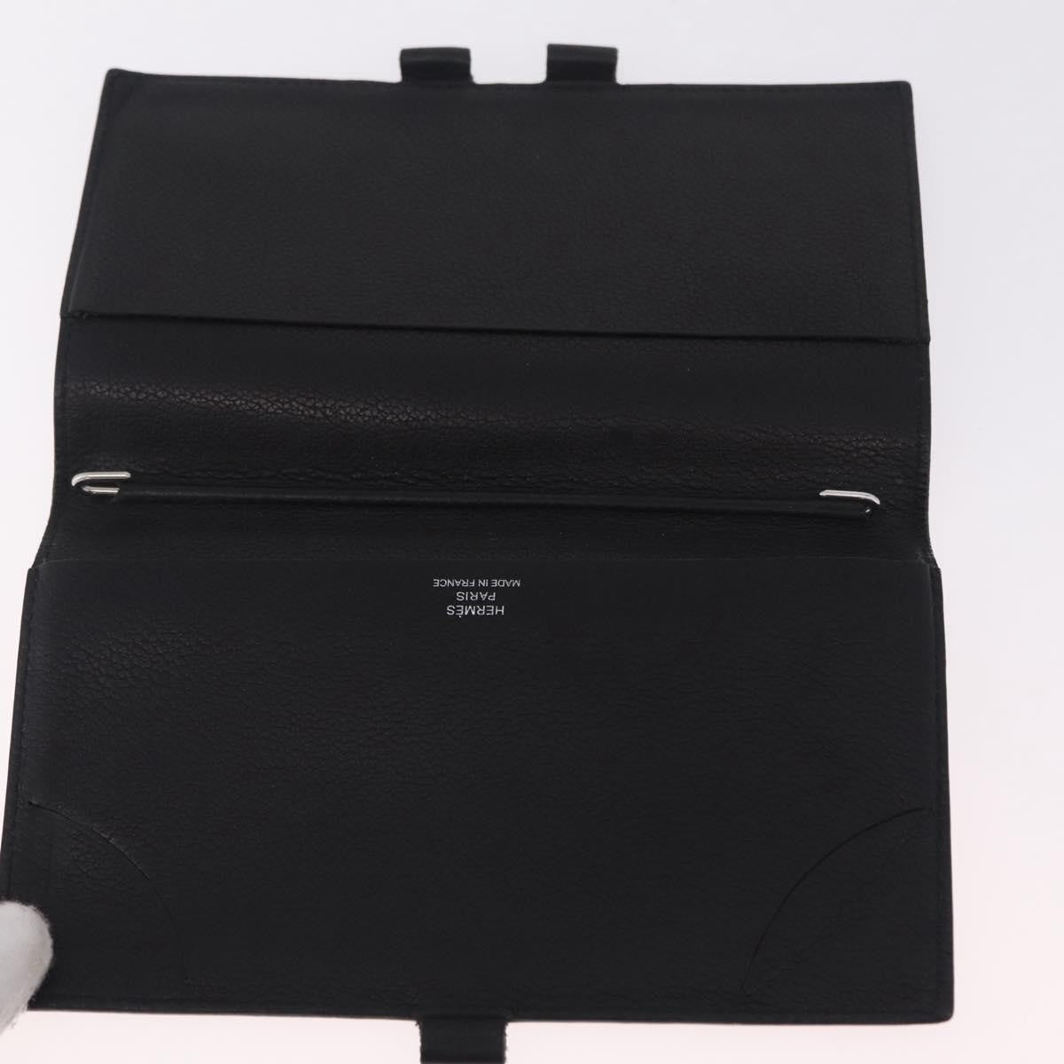Hermes Vision Agenda Cover Leather Black Leather Briefcase Bag (Pre-Owned)