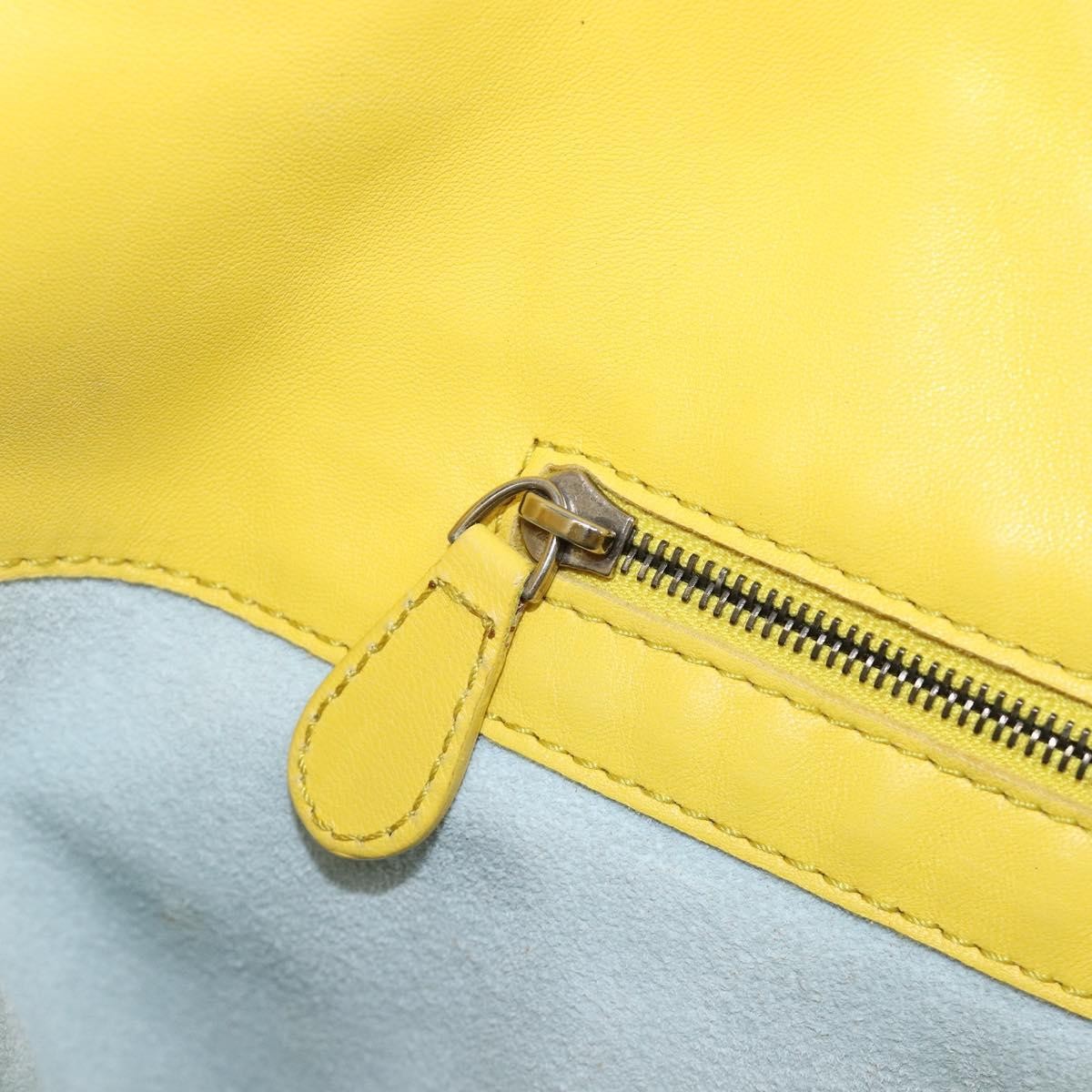 Bottega Veneta Tote Perforated Intrecciato Yellow Leather Tote Bag Bag (Pre-Owned)